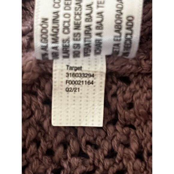 KNOX ROSE LIGHTWEIGHT OPEN KNIT COTTON SWEATER RAINBOW TIE-DYE STRIPED CREWNECK - Picture 12 of 15